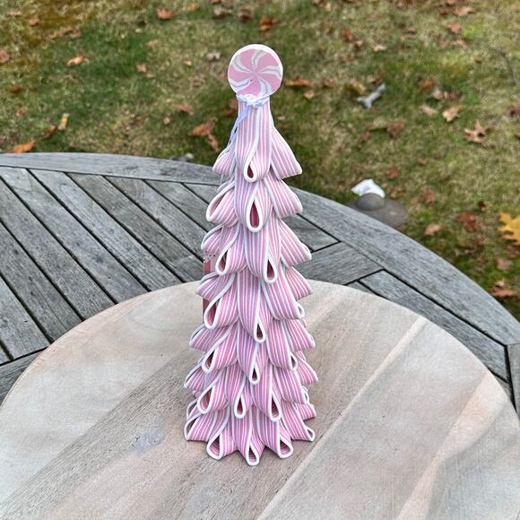 NEW Cupcakes and Cashmere Pink Clay Dough Candy Christmas Tree 14.5” Whimsical - Picture 9 of 9